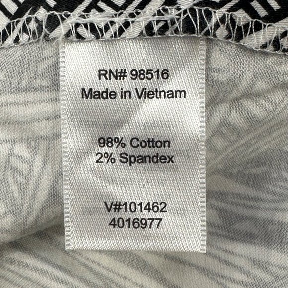 Coldwater Creek Women's Size 16 Pant Ankle Leg Tropical Black New With Tags - Picture 5 of 15